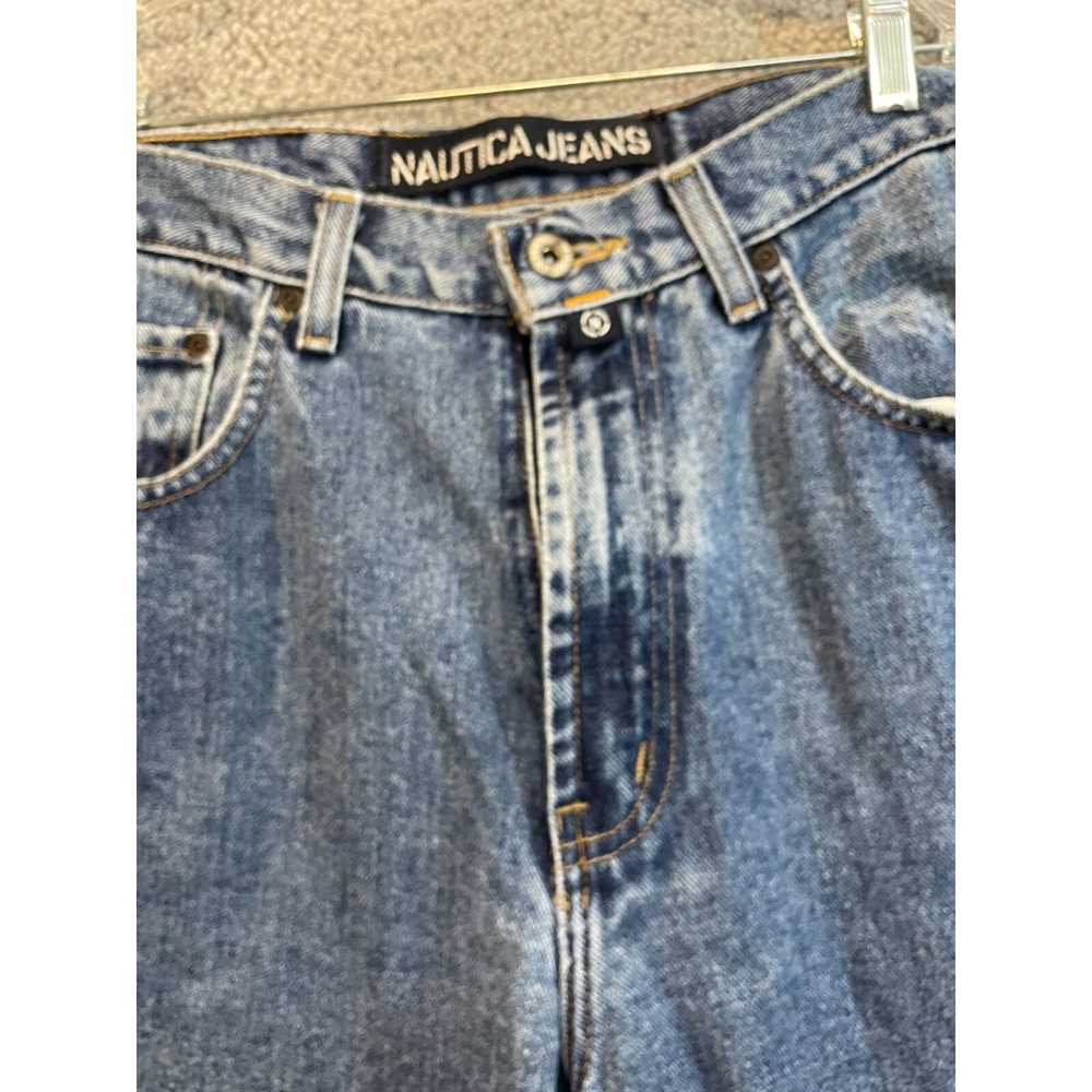 Nautica Jeans Company Easy Fit Destructed Blue Jeans Men's 32X32